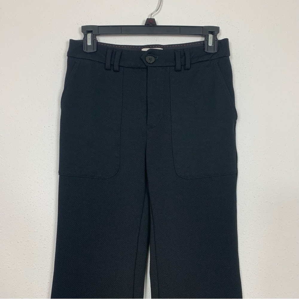 Anthropologie The Essential Flare Trouser Black Pant Business Casual Office Sz 2 - Picture 6 of 10